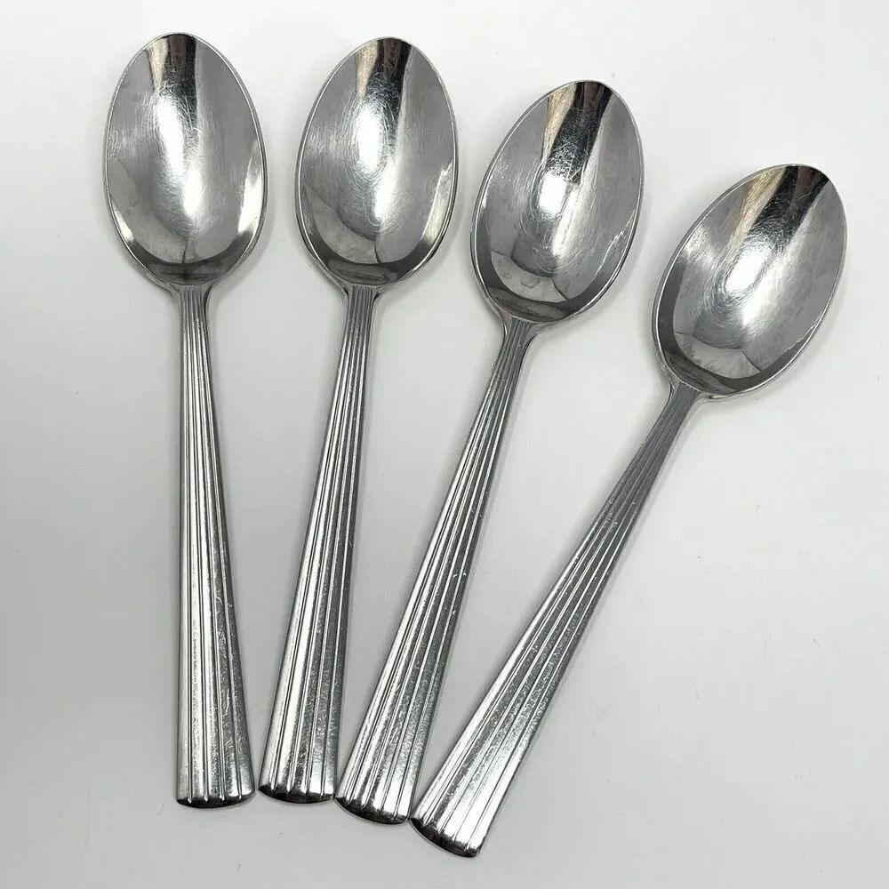 Reed & Barton Berkeley 18/10 Stainless Dinner Soup Oval Place Spoon 7” Set Of 4
